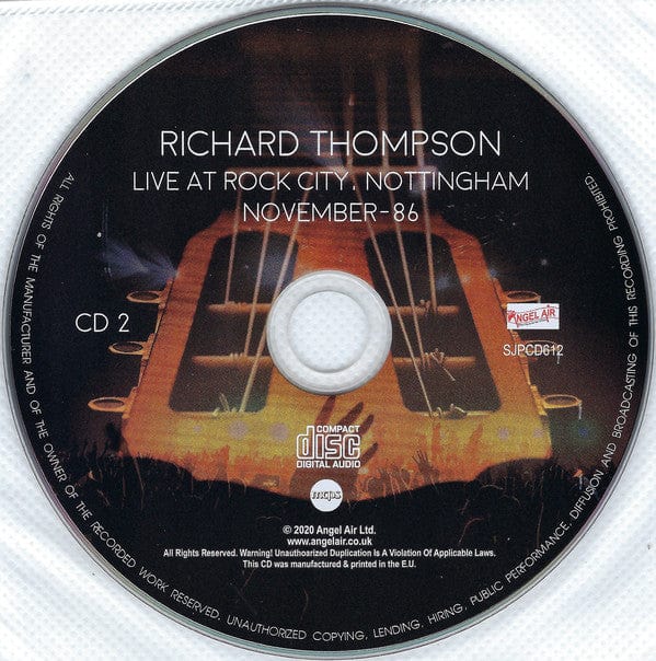 Richard Thompson - Live At Rock City, Nottingham November-86  (2xCD) Angel Air CD 5055011700123