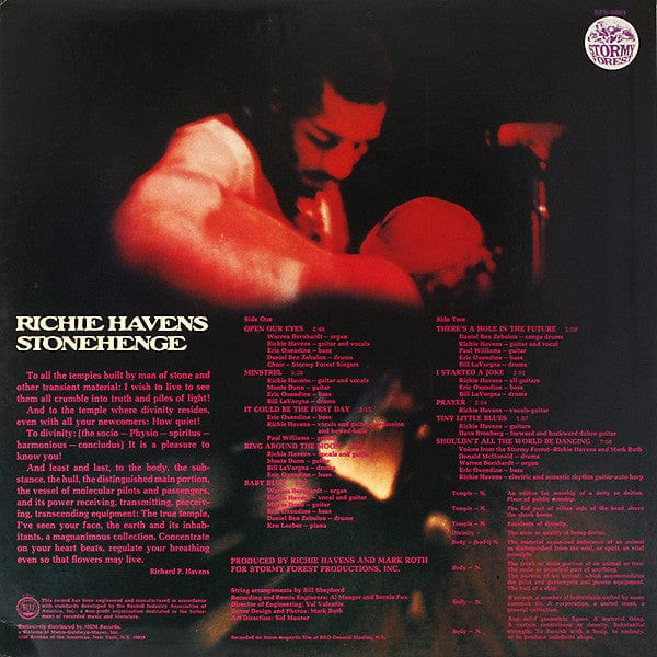 Richie Havens - Stonehenge (LP, Album, MGM) on Stormy Forest at Further Records