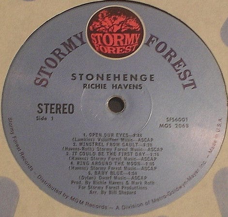 Richie Havens - Stonehenge (LP, Album, MGM) on Stormy Forest at Further Records