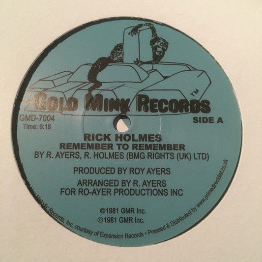 Rick Holmes - Remember To Remember (12", RE) Gold Mink Records