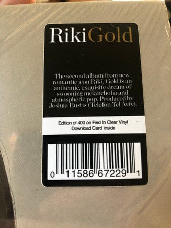 Riki – Gold (LP, Red In Clear, Dais Records, 2021) Image 3