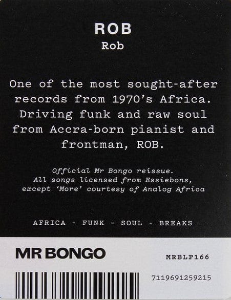 Rob (5) - Rob (LP, Album, RE) on Mr Bongo, Essiebons at Further Records