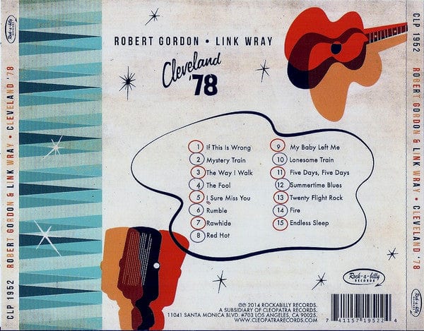 Robert Gordon (2), Link Wray - Cleveland ´78 (CD) Rock-A-Billy Records CD 741157195224
