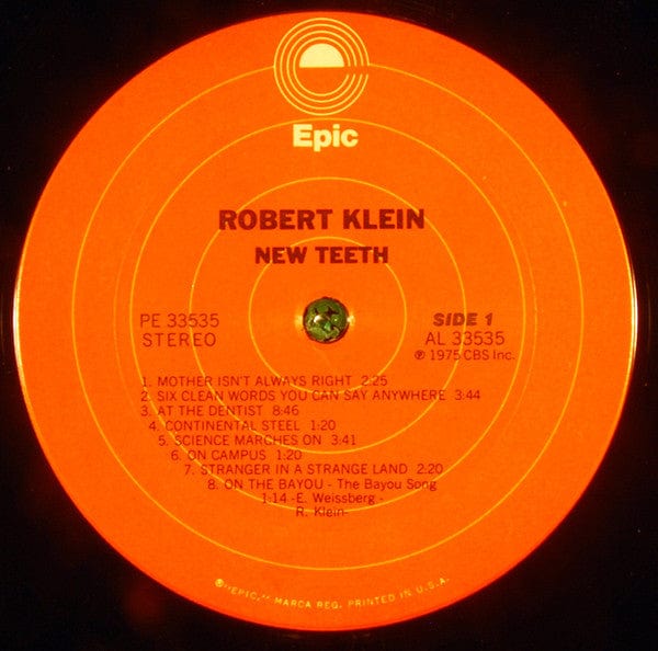 Robert Klein - New Teeth (LP) Epic Vinyl