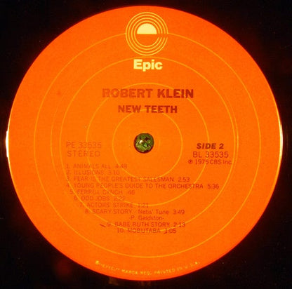 Robert Klein - New Teeth (LP) Epic Vinyl