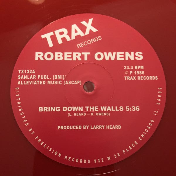 Robert Owens - Bring Down The Walls (12", RE, RM, RP, Red) Trax Records