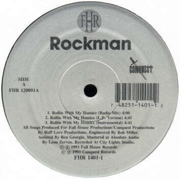 Rockman (2) - Rollin With My Homiez / Get Ready For The Jack (12") Full House Records (2), Conquest Records Vinyl