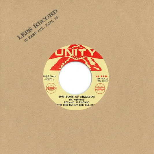 Roland Alphonso With The Bunny Lee All Stars* - 1000 Tons Of Megaton / Musical Resurrection (7") Unity (3),Dub Store Records Vinyl