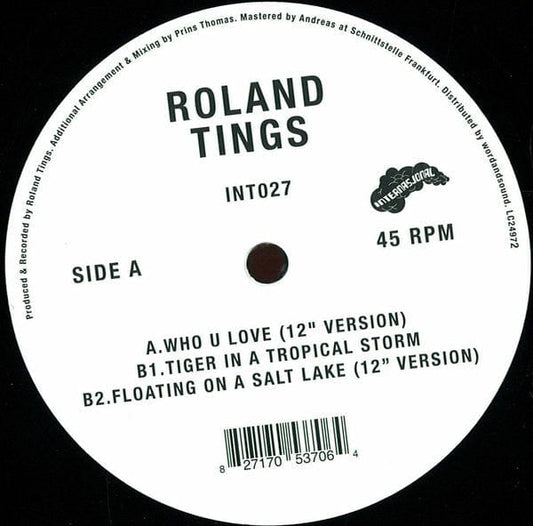 Roland Tings - Who U Love (12") Internasjonal Vinyl