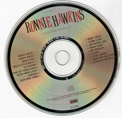 Ronnie Hawkins And The Hawks (2) - The Best Of Ronnie Hawkins And The Hawks (CD) Rhino Records (2) CD 08122709662