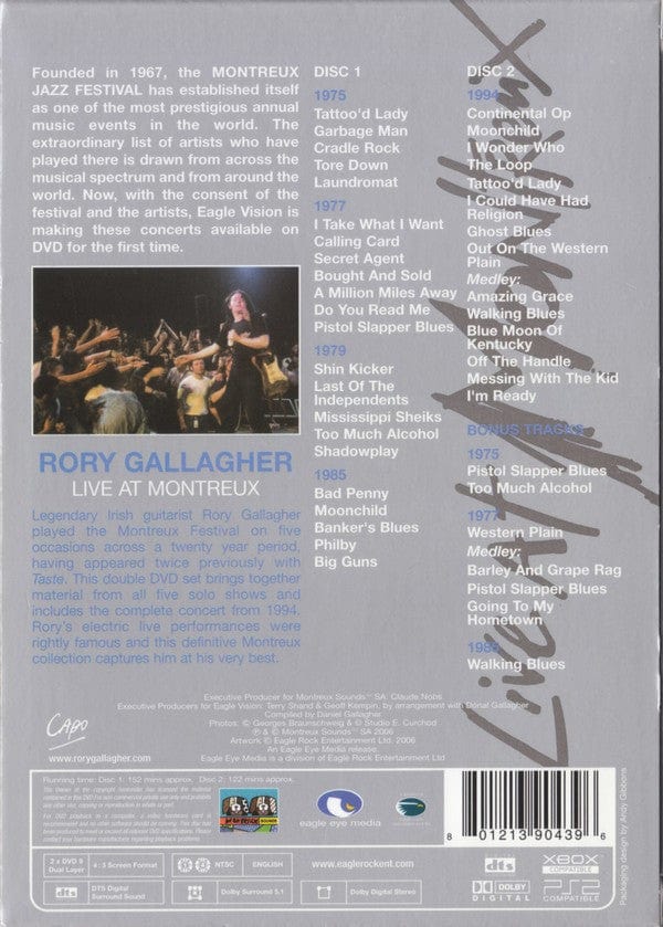 Rory Gallagher - Live At Montreux - The Definitive Montreux Collection  (2xDVD)