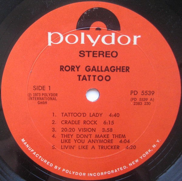 Rory Gallagher - Tattoo (LP) Polydor Vinyl