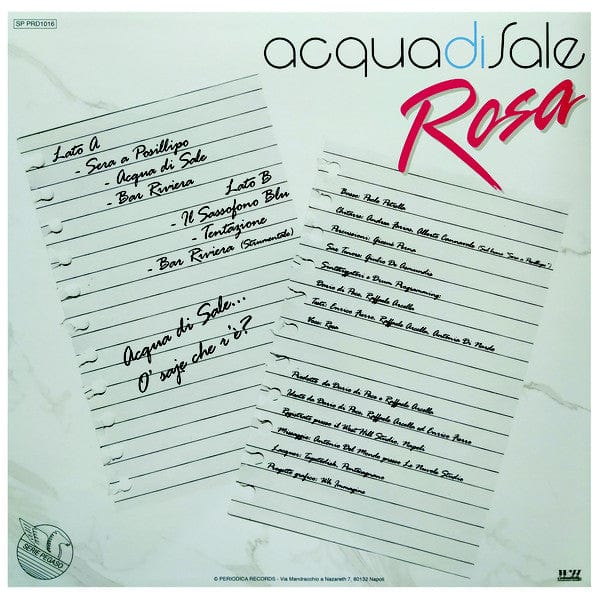 Rosa (49) - Acqua Di Sale (12") Periodica Records, Periodica Records Vinyl