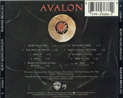 Roxy Music - Avalon (CD) Warner Bros. Records,EG CD 075992368629