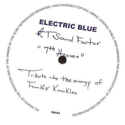 RT Sound Factor - 7th Heaven (12") Electric Blue (3) Vinyl