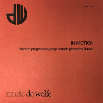Rubba - In Motion: Modern Progressive Group Sounds Played By Rubba (LP) Farfalla Records (2),Music De Wolfe Vinyl