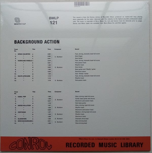 S. Burdson* - Background Action (LP) Be With Records Vinyl 4251804127127
