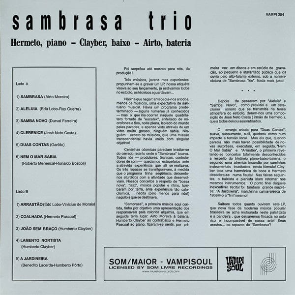 Sambrasa Trio - Em Som Maior (LP) Vampi Soul Vinyl 8435008864071