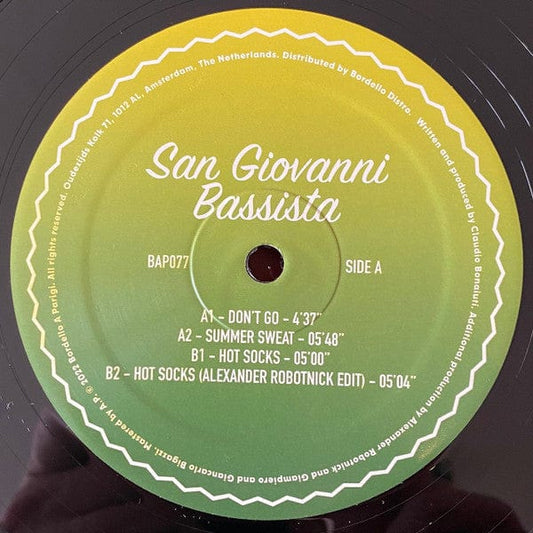 San Giovanni Bassista - Don't Go  (12") Bordello A Parigi Vinyl