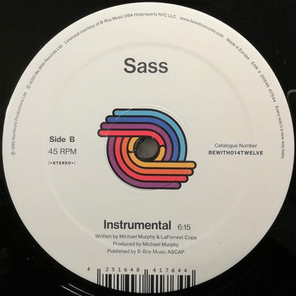 Sass - Much Too Much (12") Be With Records Vinyl 4251648417644