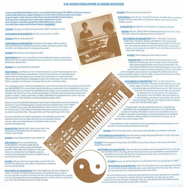 Satoshi & Makoto - CZ-5000 Sounds & Sequences (LP) – Further Records