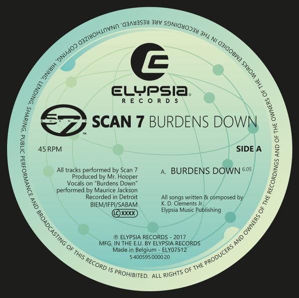Scan 7 - Burdens Down (12") Elypsia Vinyl 5400595000020
