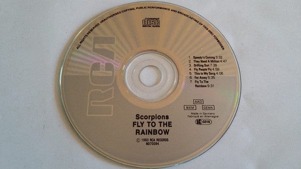 Scorpions - Fly To The Rainbow (CD) RCA CD 035627008429