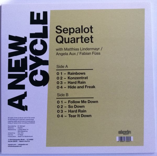 Sepalot Quartet - A New Cycle (LP) Eskapaden Musik Vinyl 4046661610215