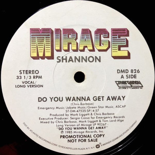 Shannon - Do You Wanna Get Away (12", Promo) Mirage (2)