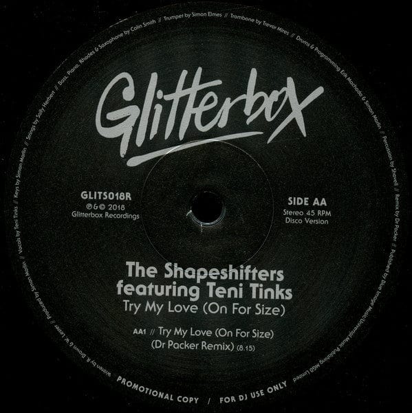 Shapeshifters Featuring Teni Tinks - Try My Love (On For Size) (12") Glitterbox