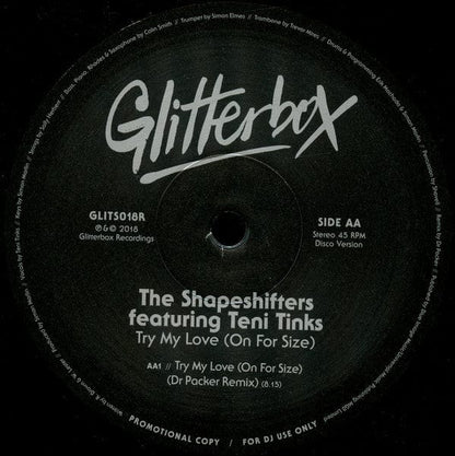 Shapeshifters Featuring Teni Tinks - Try My Love (On For Size) (12") Glitterbox