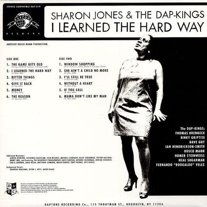 Sharon Jones & The Dap-Kings – I Learned The Hard Way (LP, Daptone Records, 2010) Back Cover