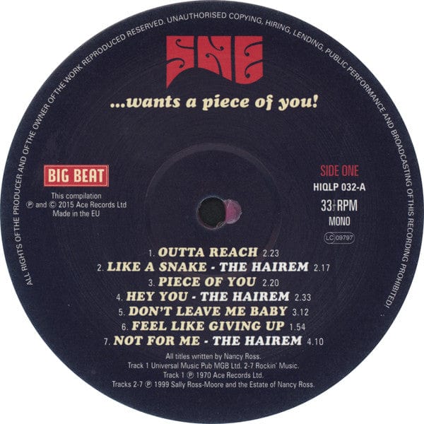 She (8) - She...Wants A Piece Of You! (LP) Big Beat Records Vinyl 029667003117