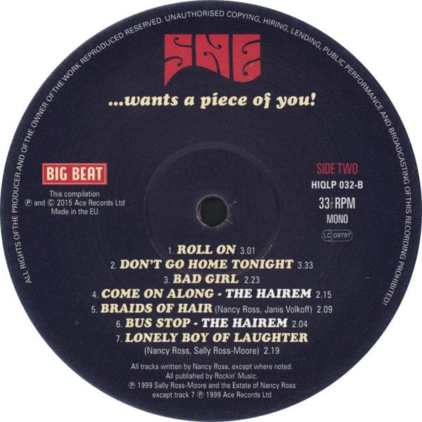 She (8) - She...Wants A Piece Of You! (LP) Big Beat Records Vinyl 029667003117