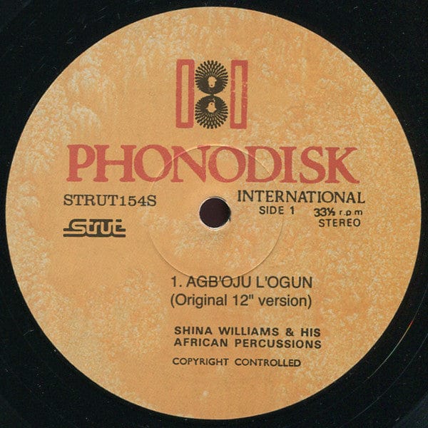 Shina Williams & His African Percussionists - Agb'oju L'Ogun (12") Strut,Phonodisk Vinyl 730003315404