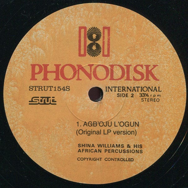 Shina Williams & His African Percussionists - Agb'oju L'Ogun (12") Strut,Phonodisk Vinyl 730003315404