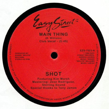 Shot Featuring Kim Marsh - Main Thing (12") Easy Street Records Vinyl