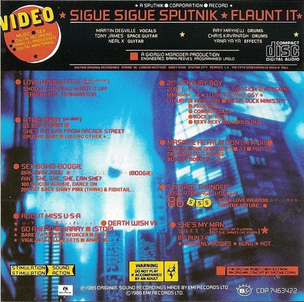 Sigue Sigue Sputnik - Flaunt It (CD) Parlophone CD 077774634229
