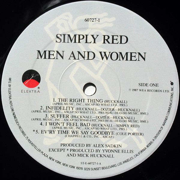 Simply Red - Men And Women (LP) Elektra,Elektra Vinyl 075596072717