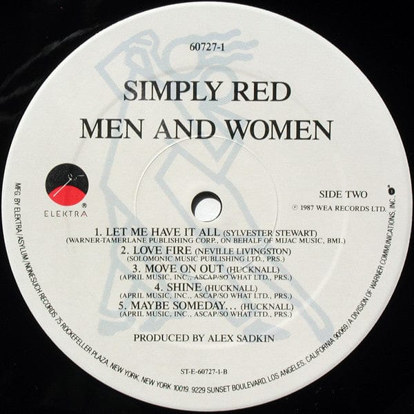 Simply Red - Men And Women (LP) Elektra,Elektra Vinyl 075596072717