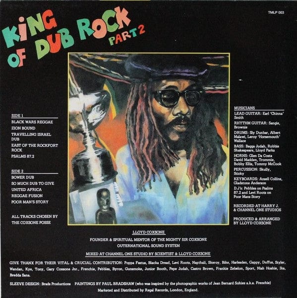 Sir Coxsone Sound – King Of Dub Rock Part 2 (LP, Tribes Man Records, 2017) Back Cover
