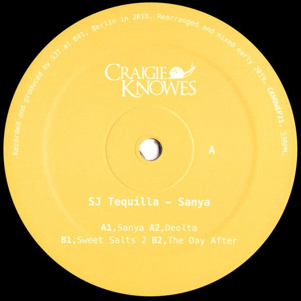 SJ Tequilla - Sanya (12") Craigie Knowes Vinyl