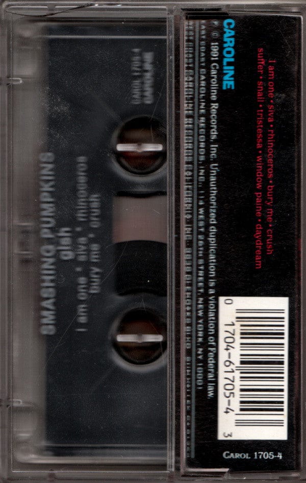 Smashing Pumpkins* - Gish (Cassette) Caroline Records Cassette 017046170543