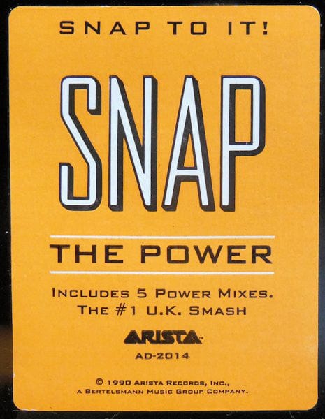 Snap* - The Power (12") on Arista at Further Records