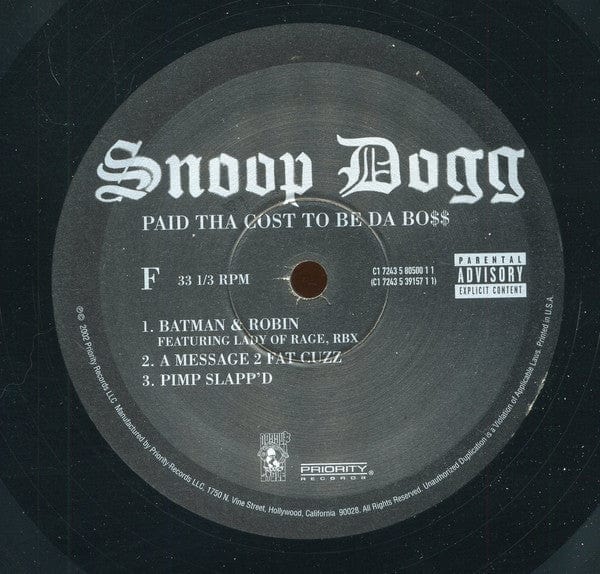 Snoop Dogg - Paid Tha Cost To Be Da Bo$$ (3xLP, Album, Gat) Priority Records