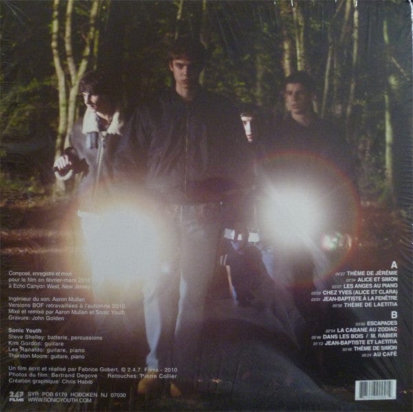 Sonic Youth – Simon Werner A Disparu (Original Enregistrement Sonore) (LP, Sonic Youth Records, 2011) Back Cover