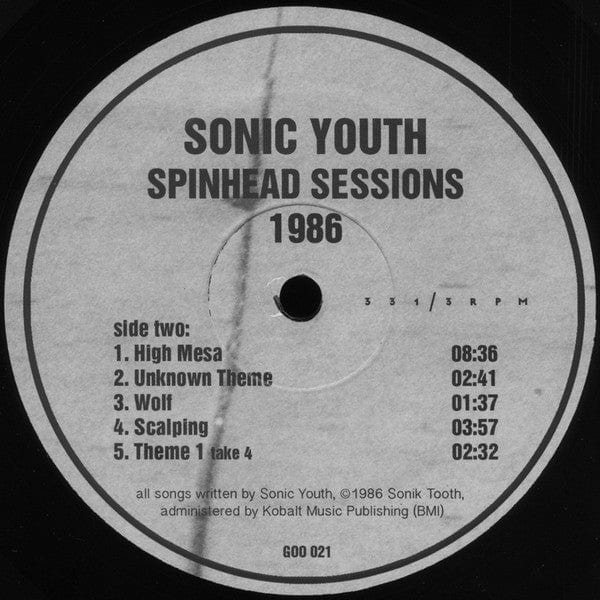 Sonic Youth - Spinhead Sessions (1986) (LP) Goofin' Records Vinyl 787996802114