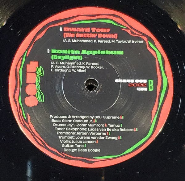 Soul Supreme – Award Tour (We Gettin' Down) / Bonita Applebum (Daylight) (7", Soul Supreme Records, 2022) Image 3