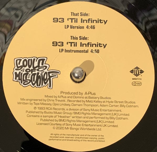 Souls Of Mischief - 93 'Til Infinity (7") Mr Bongo, Jive Vinyl 7119691266770