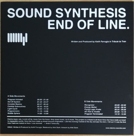 Sound Synthesis - End Of Line (12") Electro Records (2) Vinyl